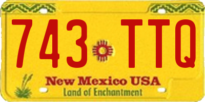 NM license plate 743TTQ