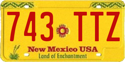 NM license plate 743TTZ