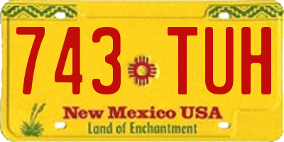 NM license plate 743TUH