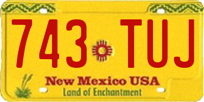 NM license plate 743TUJ