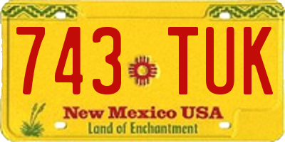 NM license plate 743TUK