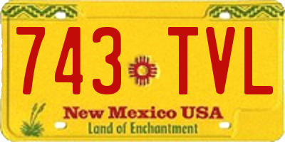 NM license plate 743TVL