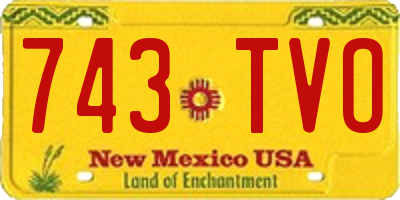 NM license plate 743TVO