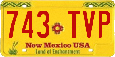 NM license plate 743TVP