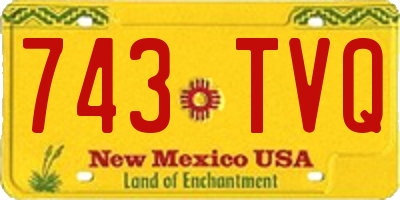 NM license plate 743TVQ