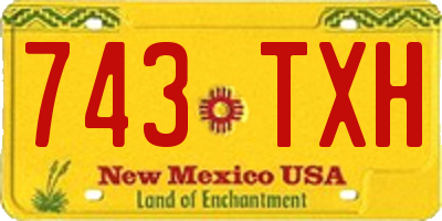 NM license plate 743TXH