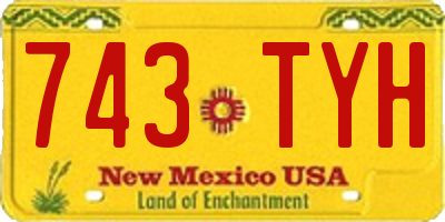 NM license plate 743TYH
