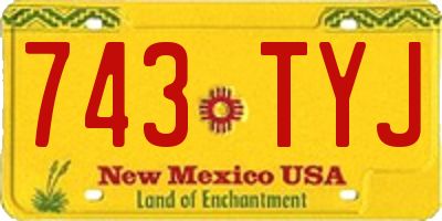 NM license plate 743TYJ