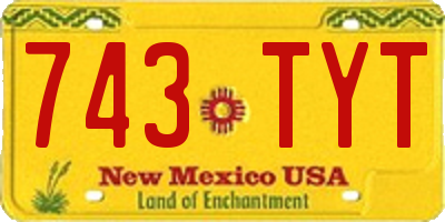 NM license plate 743TYT