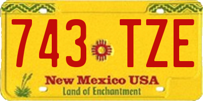 NM license plate 743TZE