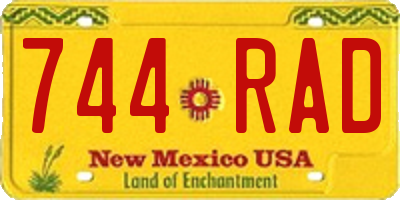 NM license plate 744RAD