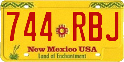 NM license plate 744RBJ