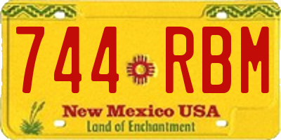 NM license plate 744RBM