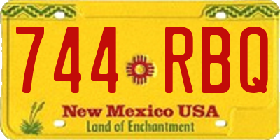 NM license plate 744RBQ