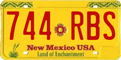NM license plate 744RBS