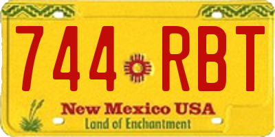 NM license plate 744RBT