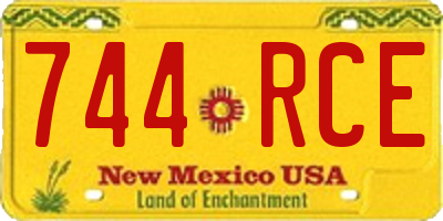 NM license plate 744RCE