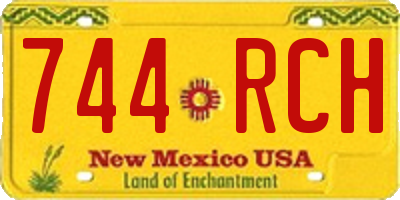 NM license plate 744RCH