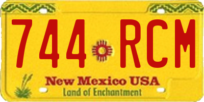 NM license plate 744RCM