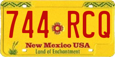NM license plate 744RCQ
