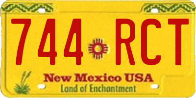 NM license plate 744RCT