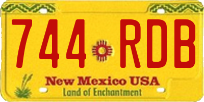 NM license plate 744RDB