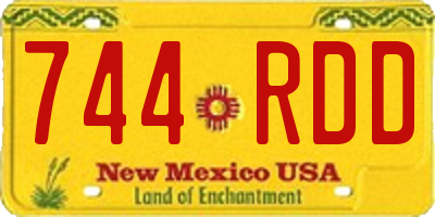 NM license plate 744RDD