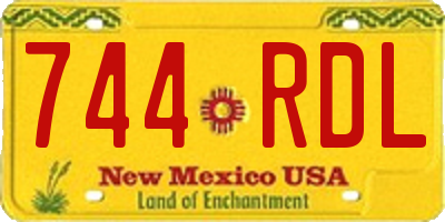 NM license plate 744RDL