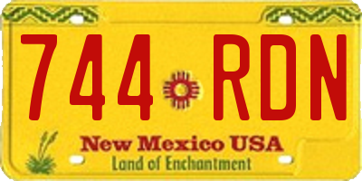 NM license plate 744RDN