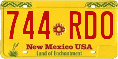 NM license plate 744RDO