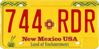 NM license plate 744RDR