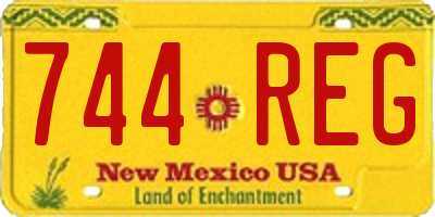 NM license plate 744REG