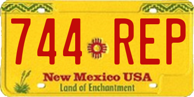 NM license plate 744REP