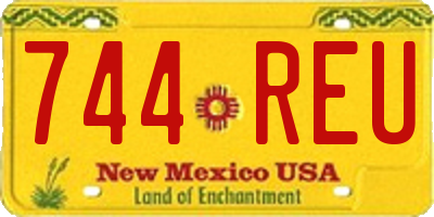 NM license plate 744REU
