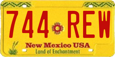 NM license plate 744REW