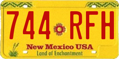 NM license plate 744RFH