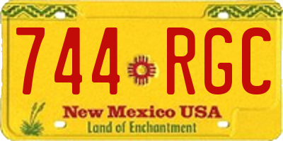 NM license plate 744RGC