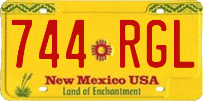 NM license plate 744RGL