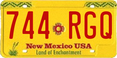 NM license plate 744RGQ