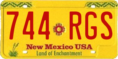 NM license plate 744RGS