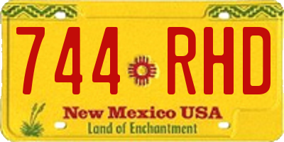NM license plate 744RHD