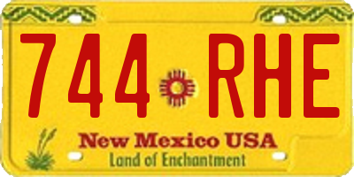 NM license plate 744RHE