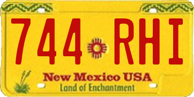 NM license plate 744RHI