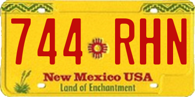 NM license plate 744RHN