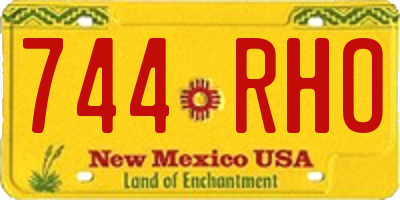 NM license plate 744RHO