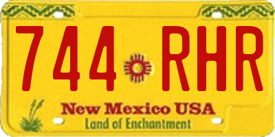 NM license plate 744RHR