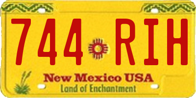 NM license plate 744RIH