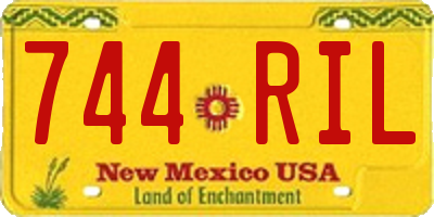 NM license plate 744RIL