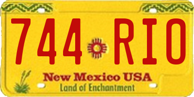 NM license plate 744RIO