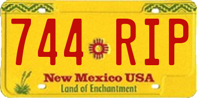 NM license plate 744RIP